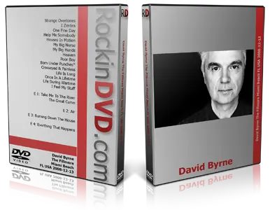 Artwork Cover of David Byrne 2008-12-13 DVD Miami Audience