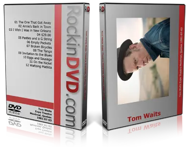 Artwork Cover of Tom Waits 1981-07-03 DVD Montreal Proshot