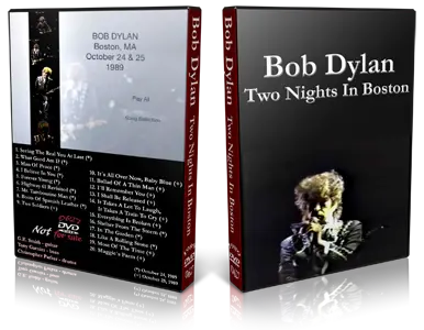 Artwork Cover of Bob Dylan 1989-10-24 DVD Boston Audience