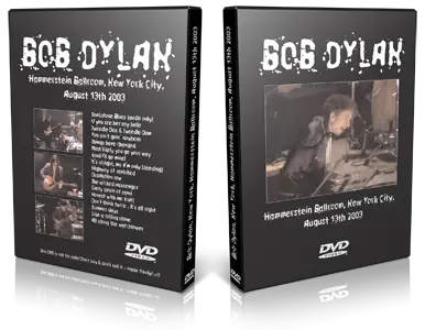 Artwork Cover of Bob Dylan 2003-08-13 DVD New York City Audience