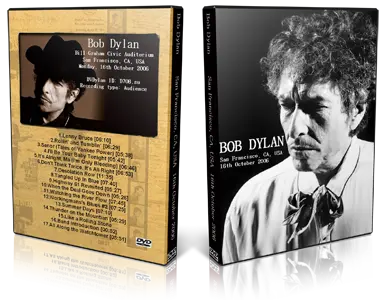 Artwork Cover of Bob Dylan 2006-10-16 DVD San Francisco Audience