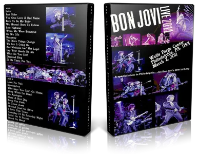 Artwork Cover of Bon Jovi 2011-03-02 DVD Philadelphia Audience