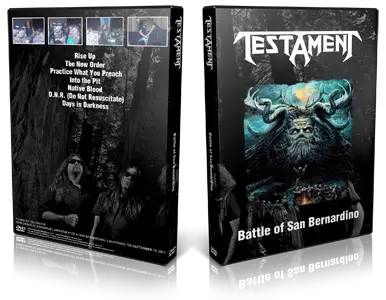 Artwork Cover of Testament 2013-09-13 DVD San Bernardino Audience