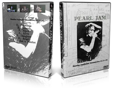 Artwork Cover of Pearl Jam 1992-11-01 DVD Mountain View Audience