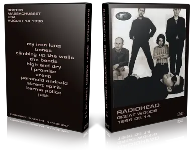 Artwork Cover of Radiohead 1996-08-14 DVD Great Woods Proshot