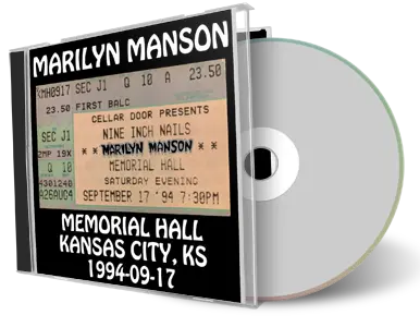 Artwork Cover of Marilyn Manson 1994-09-17 CD Kansas City Audience