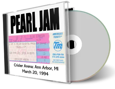 Artwork Cover of Pearl Jam 1994-03-20 CD Ann Arbor Audience