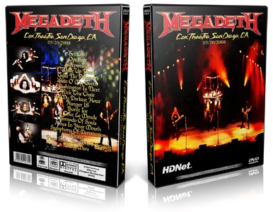 Artwork Cover of Megadeth 2008-05-20 DVD San Diego Proshot