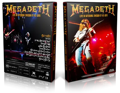 Artwork Cover of Megadeth 2011-07-03 DVD Goteborg Proshot