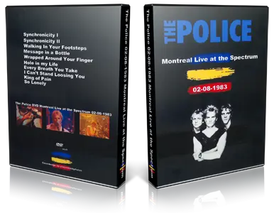 Artwork Cover of The Police 1983-08-02 DVD Paramount Audience