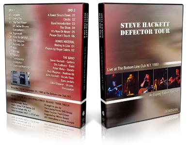 Artwork Cover of Steve Hackett 1980-09-30 DVD New York City Proshot