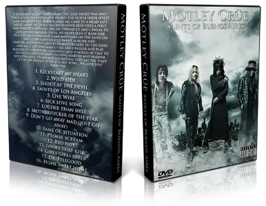 Artwork Cover of Motley Crue 2008-10-11 DVD Buenos Aires Proshot