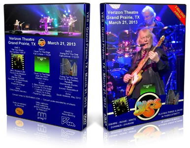 Artwork Cover of Yes 2013-03-21 DVD Grand Prairie Audience