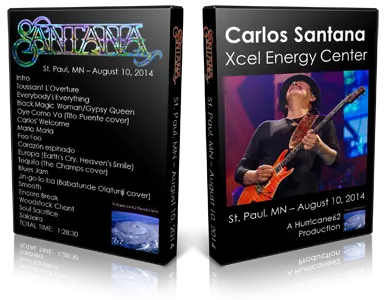 Artwork Cover of Carlos Santana 2014-08-10 DVD St Paul Audience