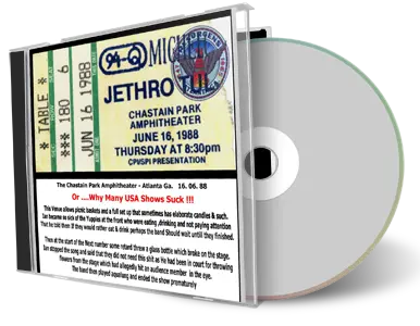 Artwork Cover of Jethro Tull 1988-06-16 CD Atlanta Audience