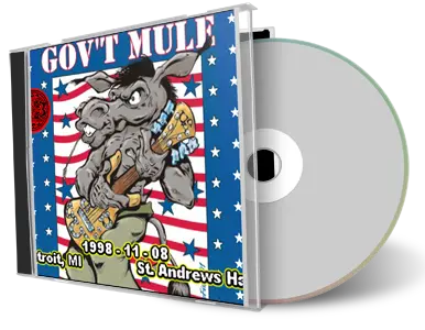 Artwork Cover of Govt Mule 1998-11-08 CD Detroit Audience