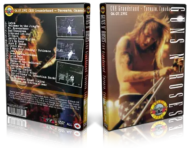 Artwork Cover of Guns N Roses 1991-06-07 DVD Toronto Audience