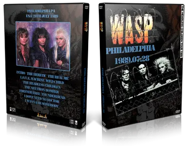 Artwork Cover of WASP 1989-07-28 DVD Philadelphia Audience