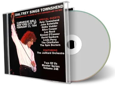 Front cover artwork of Daltrey Sings Townshend 1994-02-23 CD New York City Audience