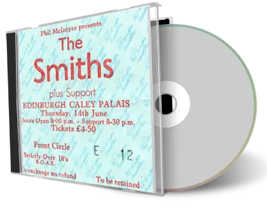 Front cover artwork of The Smiths 1984-06-14 CD Edinburgh Audience