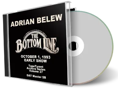 Front cover artwork of Adrian Belew 1993-10-01 CD New York City Soundboard