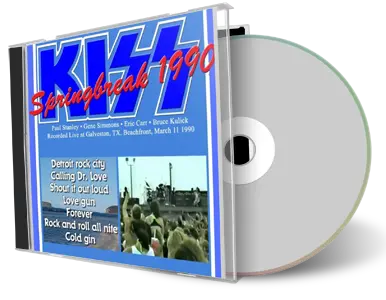 Front cover artwork of Kiss 1990-03-11 CD Galveston Audience