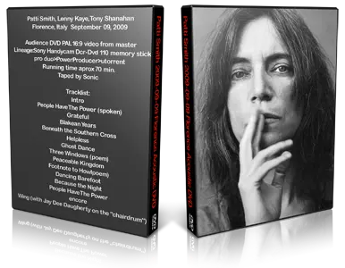 Artwork Cover of Patti Smith 2009-09-09 DVD Florence Audience