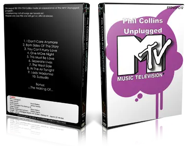 Artwork Cover of Phil Collins Compilation DVD MTV Unplugged Proshot