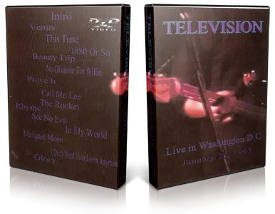 Artwork Cover of Television 1993-02-27 DVD Washington Audience