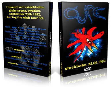 Artwork Cover of The Cure 1992-09-25 DVD Stockholm Audience