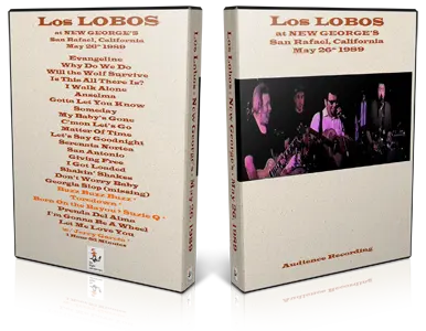 Artwork Cover of Los Lobos 1989-05-26 DVD San Rafael Audience