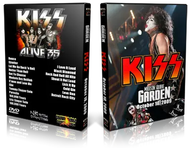 Artwork Cover of KISS 2009-10-10 DVD New York City Audience