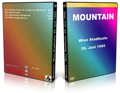 Artwork Cover of Mountain 1985-06-26 DVD Vienna Audience