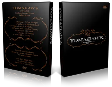 Artwork Cover of Tomahawk 2003-07-06 DVD Belfort Proshot