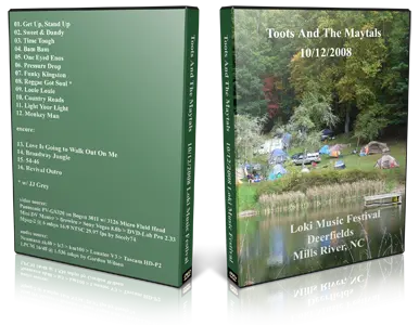 Artwork Cover of Toots And The Maytals 2008-10-12 DVD Mills River Proshot