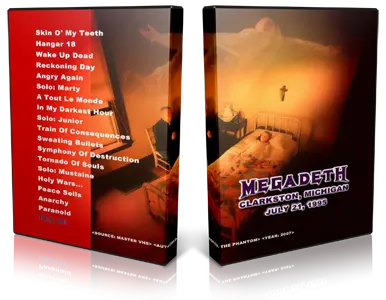 Artwork Cover of Megadeth 1995-07-21 DVD Clarkston Proshot