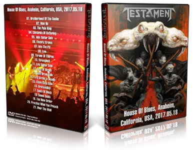 Artwork Cover of Testament 2017-05-18 DVD Anaheim Audience