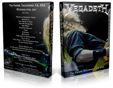 Artwork Cover of Megadeth 2017-10-07 DVD Inglewood Audience