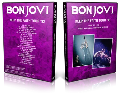 Artwork Cover of Bon Jovi 1993-04-22 DVD Brussels Audience