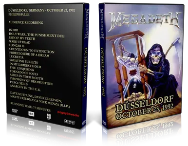 Artwork Cover of Megadeth 1992-10-23 DVD Dusseldorf Audience