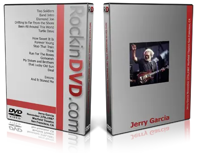 Artwork Cover of Jerry Garcia 1987-11-27 DVD San Francisco Audience