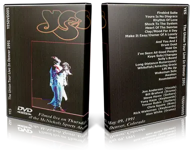 Artwork Cover of Yes 1991-05-09 DVD Denver Audience