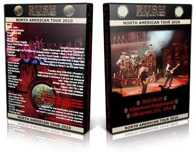 Artwork Cover of Rush 2010-08-31 DVD Allentown Audience