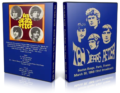 Artwork Cover of Ten Years After 1968-01-21 DVD Paris Proshot