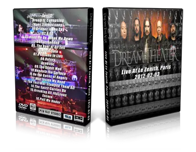 Artwork Cover of Dream Theater 2012-02-03 DVD Paris Audience