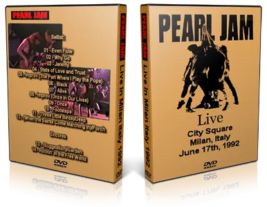 Artwork Cover of Pearl Jam 1992-06-17 DVD Milan Proshot
