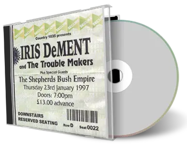 Artwork Cover of Iris DeMent 1997-01-23 CD London Audience