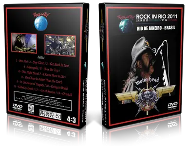 Artwork Cover of Motorhead 2011-09-25 DVD Rio de Janeiro Proshot